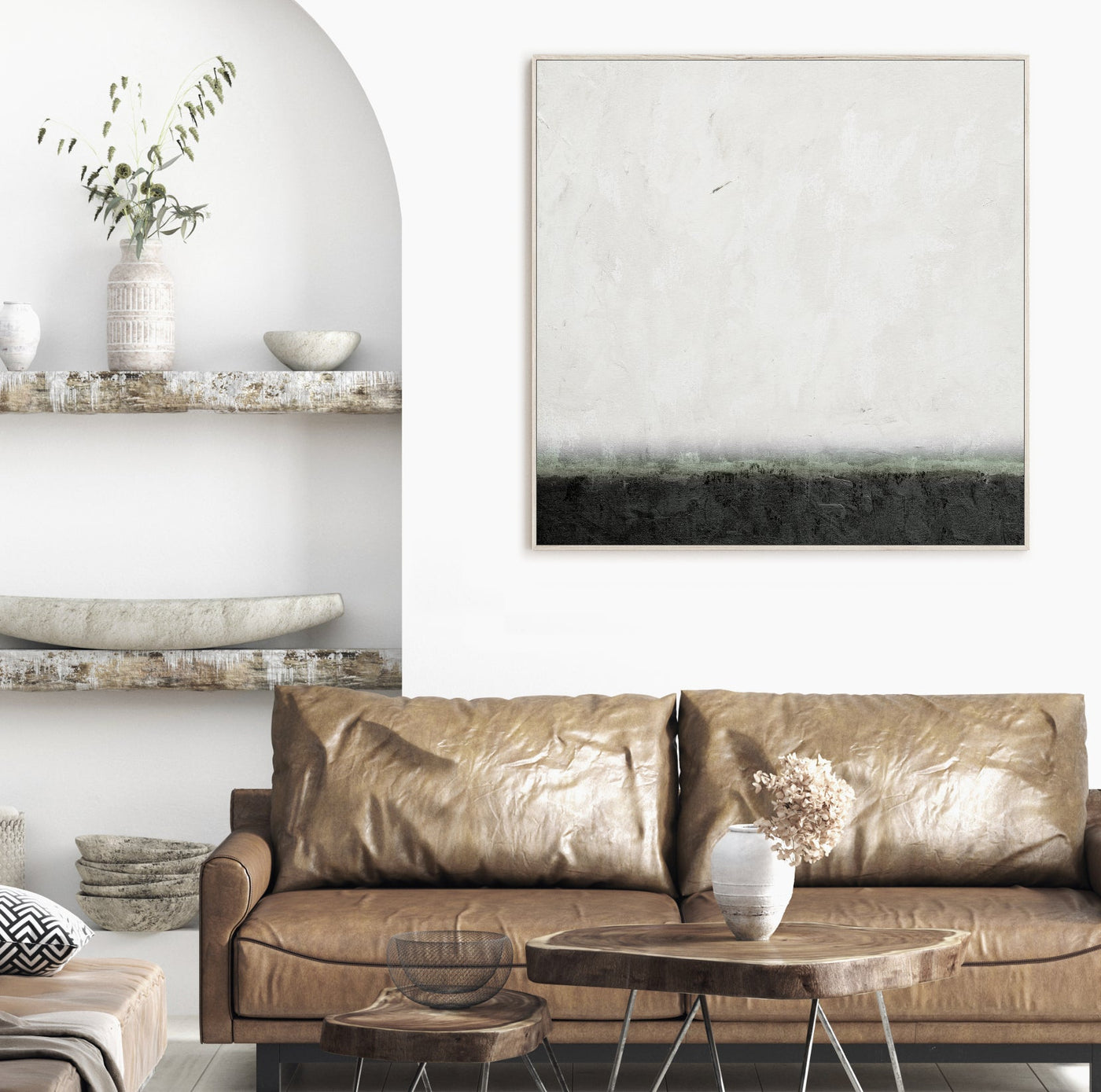 minimalist art print on canvas in a living room | arrtopia