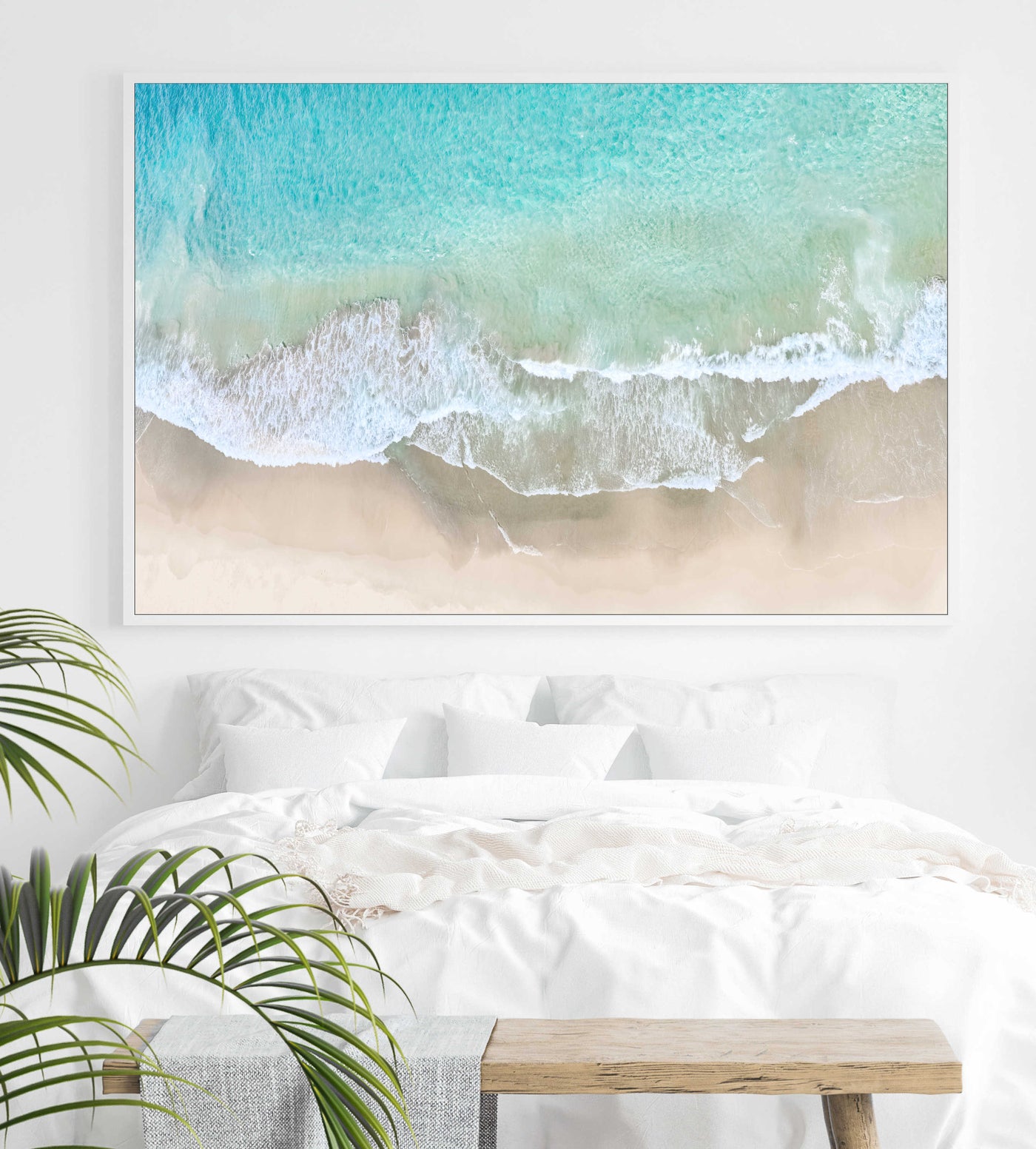 Zenith Beach From Above II | Coastal Wall Art | Framed Canvas Print