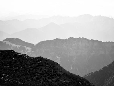 Black & White Foggy Mountains I