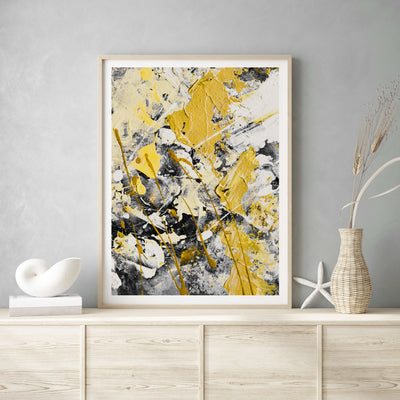 abstract wall art, mustard art, painting print | arrtopia