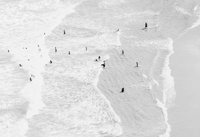 Redhead Beach From Above Black & White