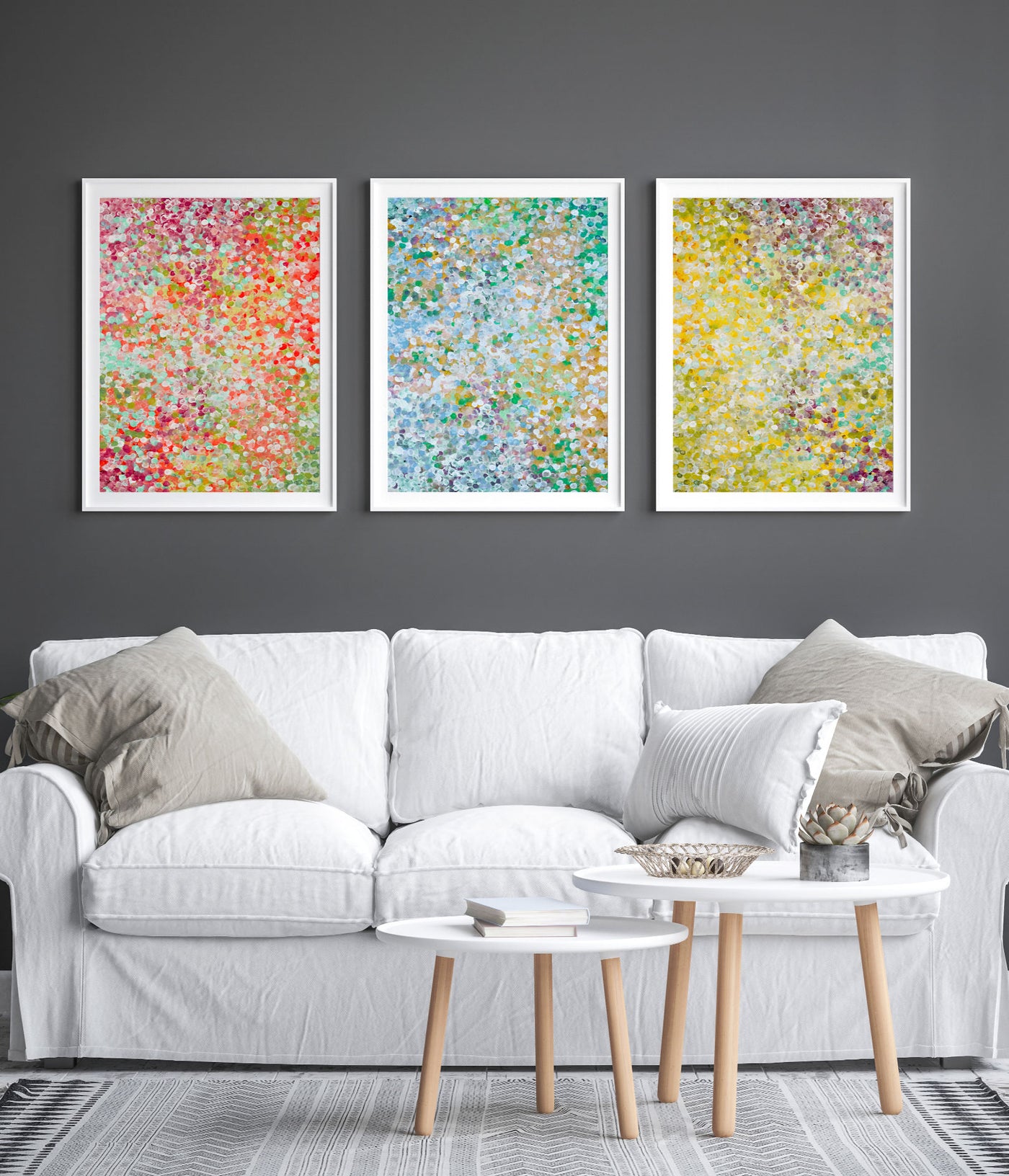 Spring Garden - Set of 3 | Abstract Wall Art Prints