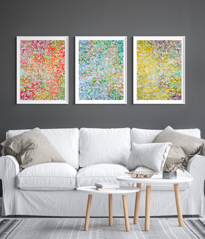Spring Garden - Set of 3 | Abstract Wall Art Prints