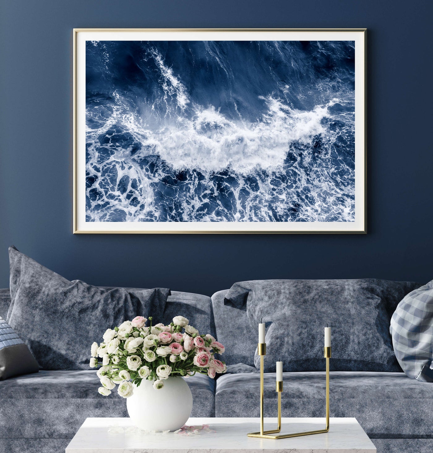 ocean art print, large coastal wall art by arrtopia 