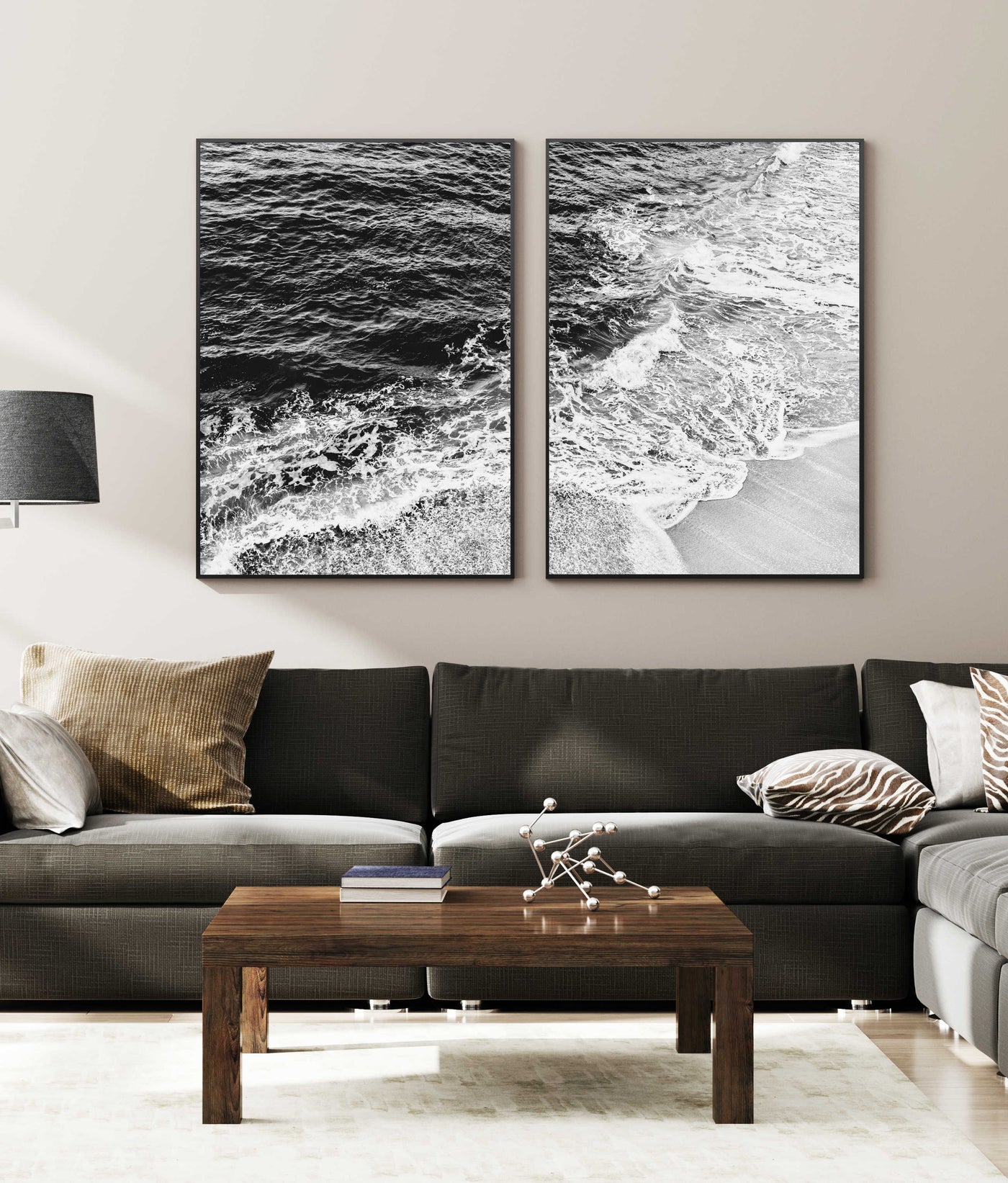 La Jolla Shores Black & White - Set of 2