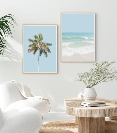 Destin Beach Set of 2 | Coastal wall art prints