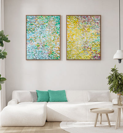 Spring Garden II - Set of 2 | Abstract wall art | canvas prints