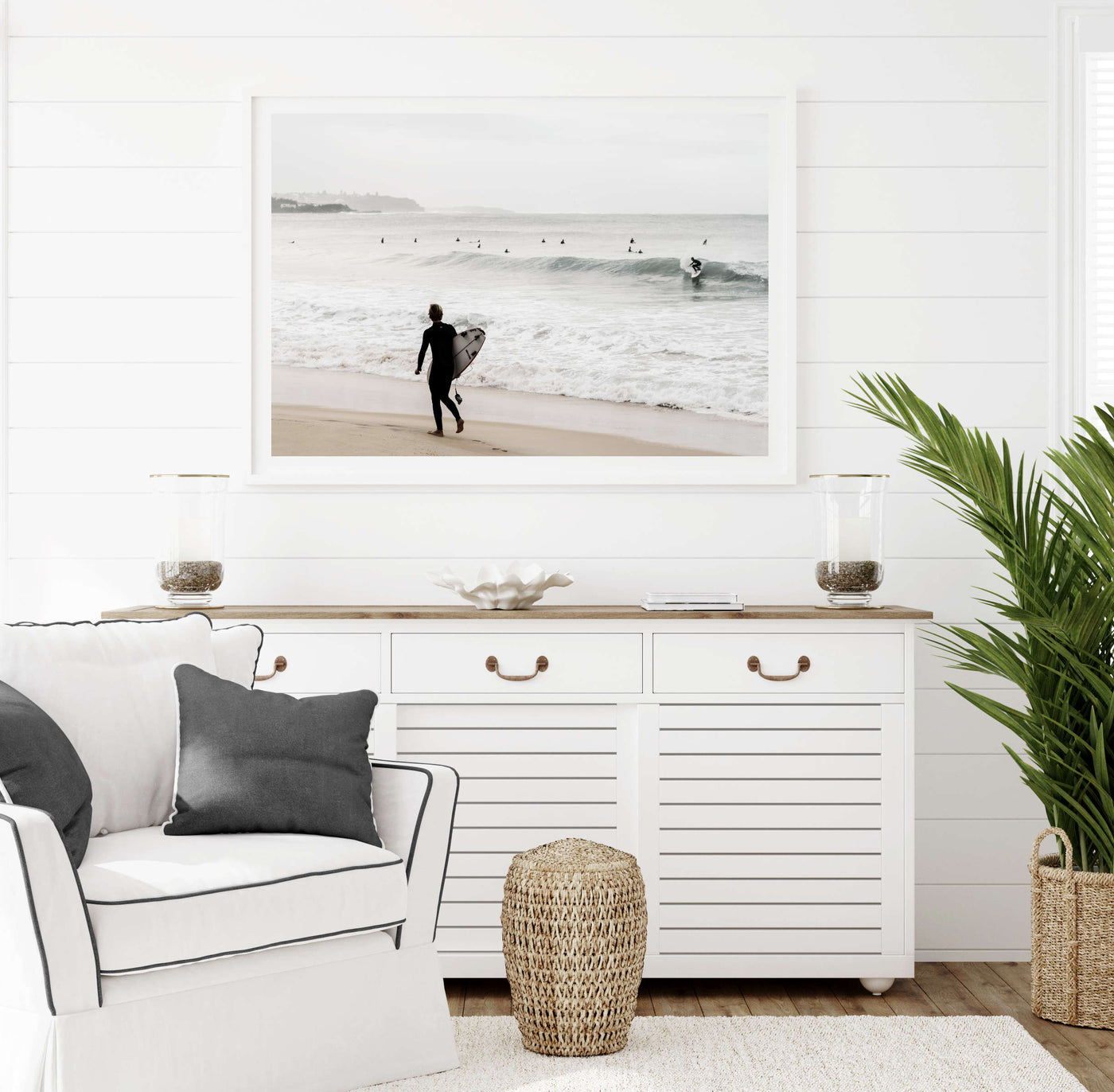 Manly beach art print, surfing wall art | arrtopia