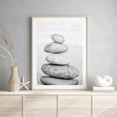 Beach Pebbles II | Coastal Wall Art Print