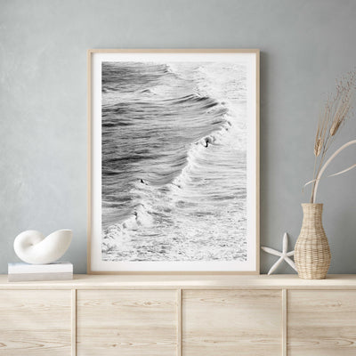 surf art print, black & white coastal wall art | arrtopia