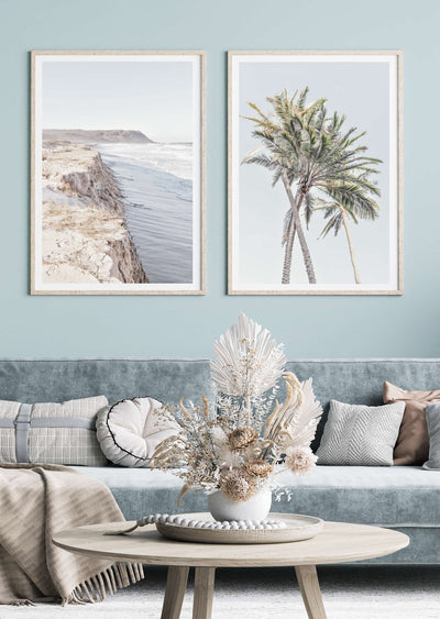 coastal wall art, beach print, palm wall art | arrtopia