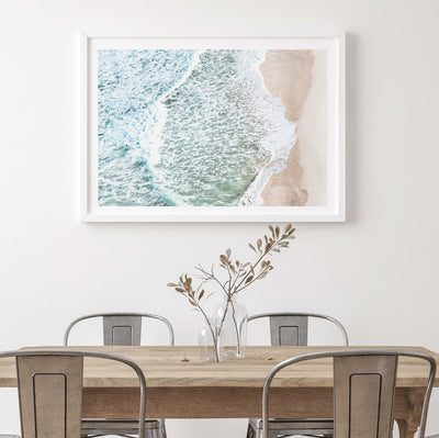 aerial beach art print, coastal wall art | arrtopia