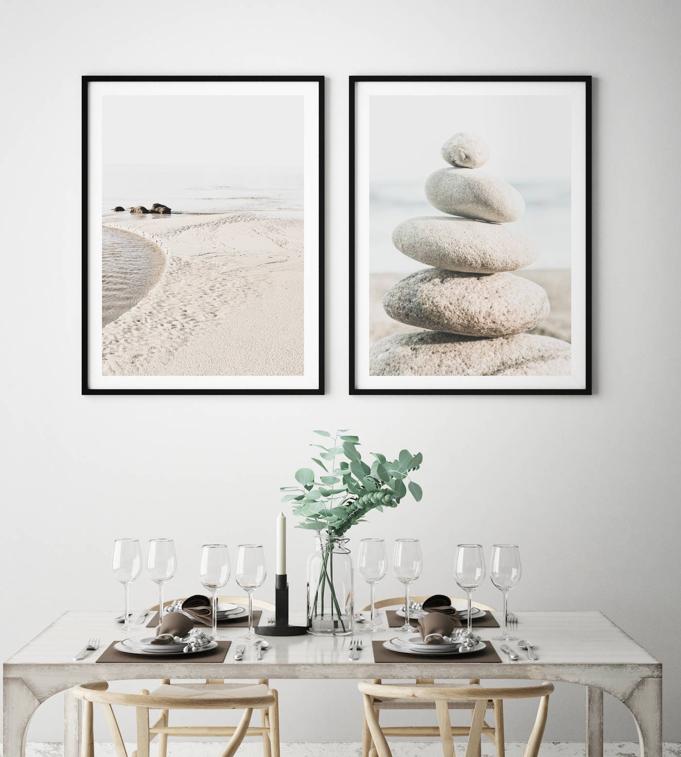 Lagoon View & Pebbles - Set of 2