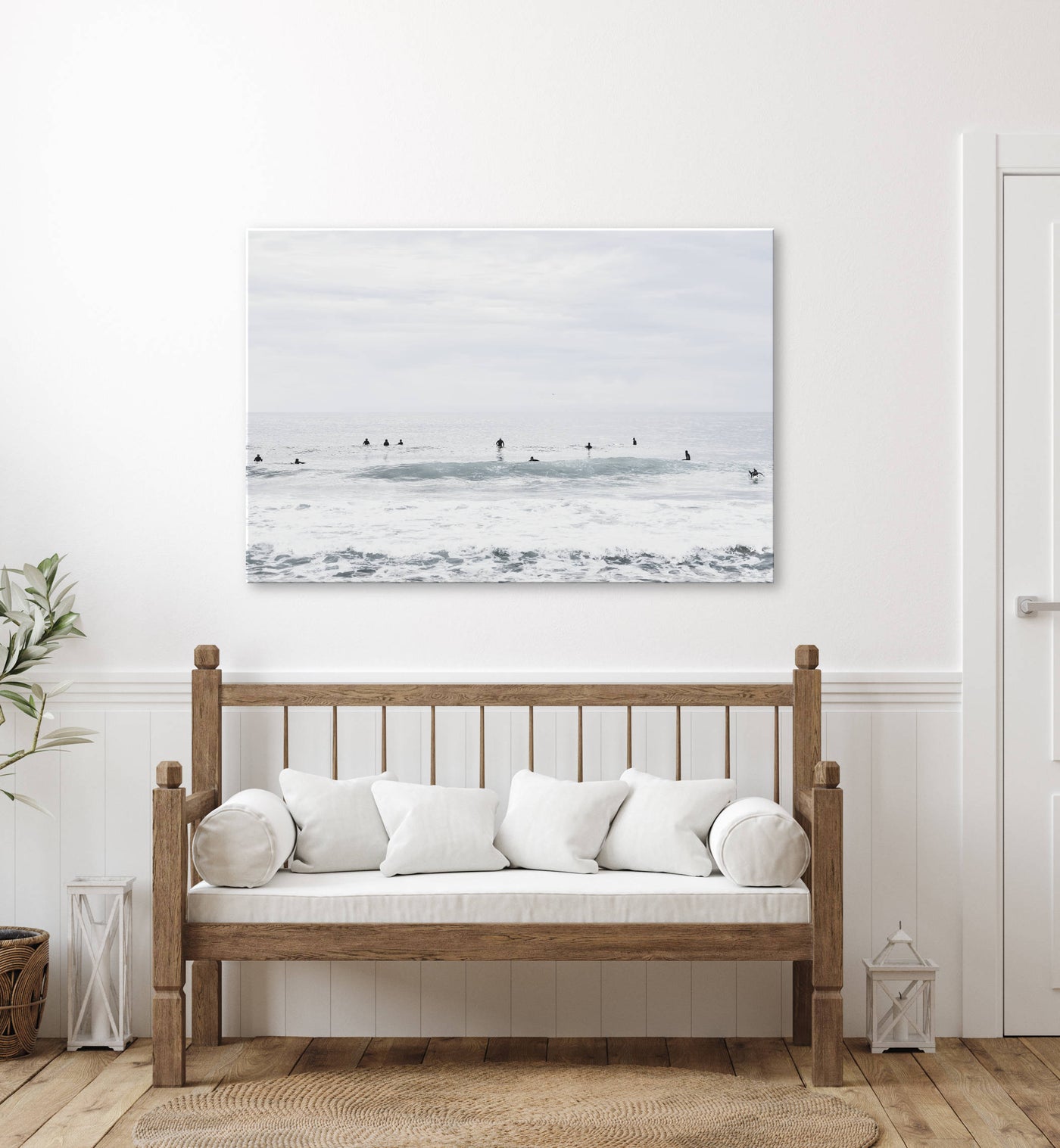 Palm Beach Surfers | Coastal Wall Art | Canvas Print
