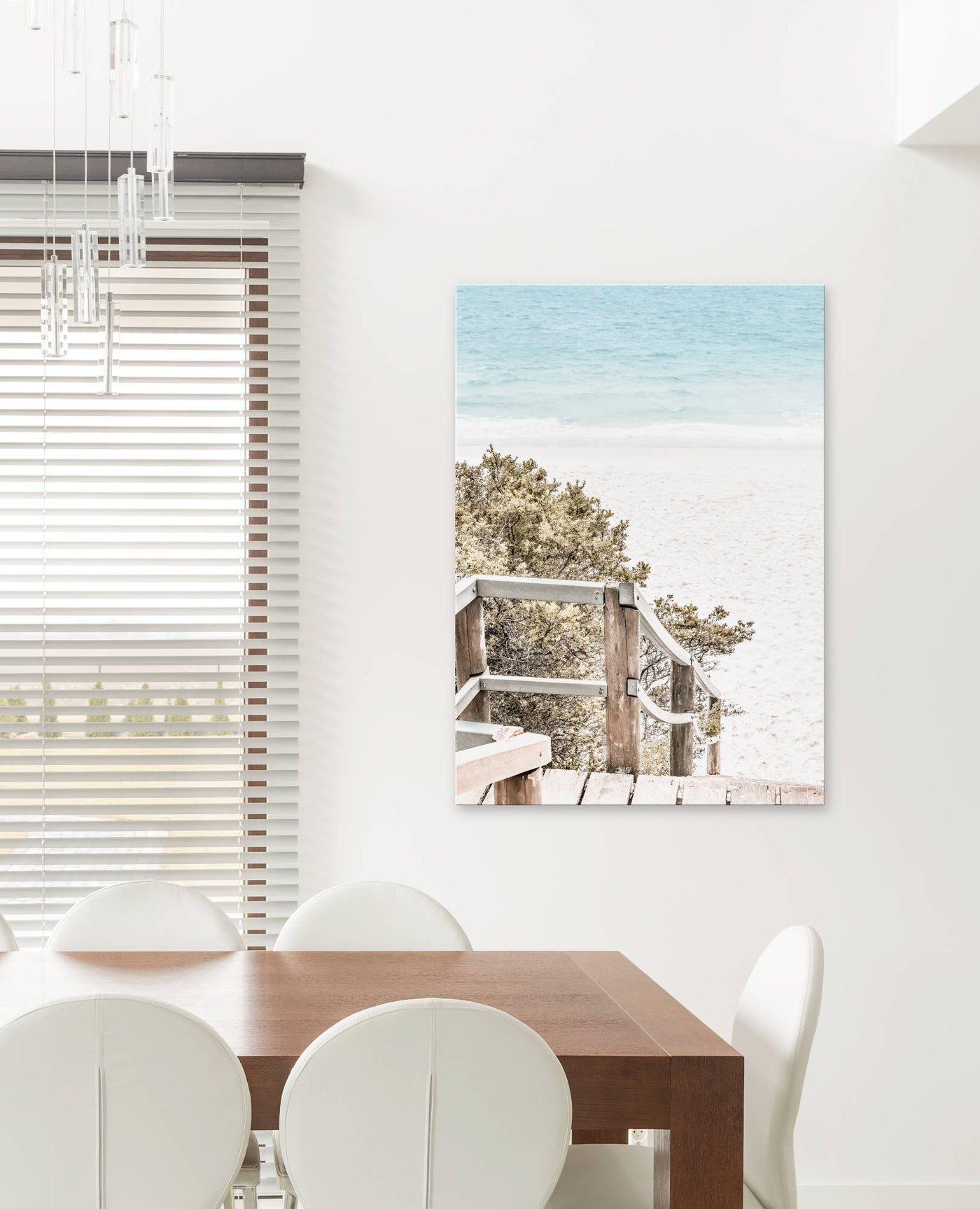 Beach Steps III | coastal wall art | stretched canvas print