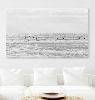 Noosa Surfers | Coastal Wall Art | Stretched Canvas Print