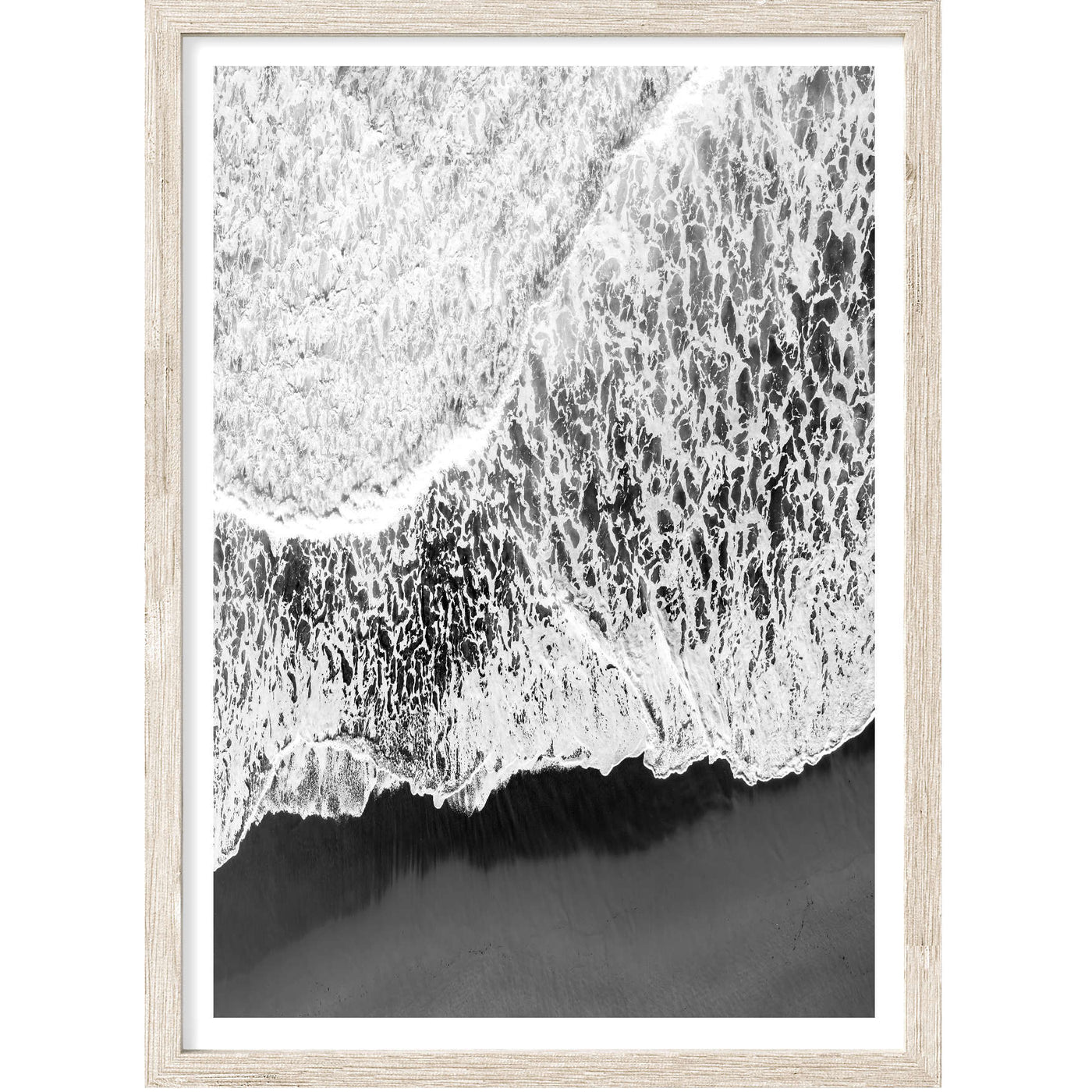 Aerial Shores Black & White III | Coastal Wall Art Print