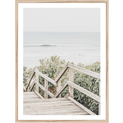 Frazer Beach Steps | coastal wall art print