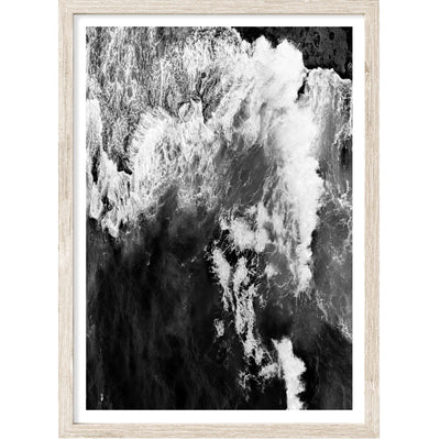 Black & White Aerial Wave II | Ocean Wall Art Print