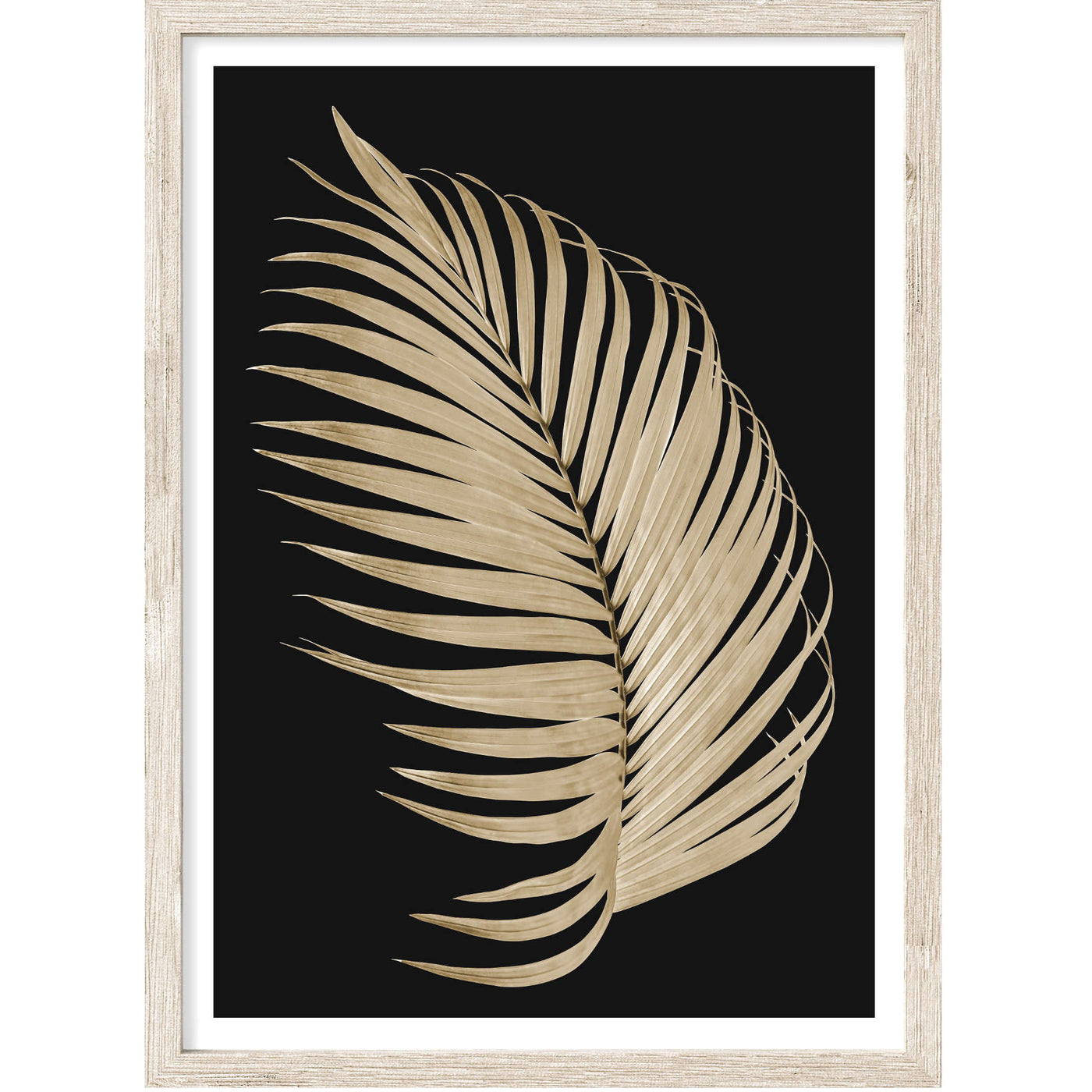 Beige Palm Leaf | Botanical Wall Art Print