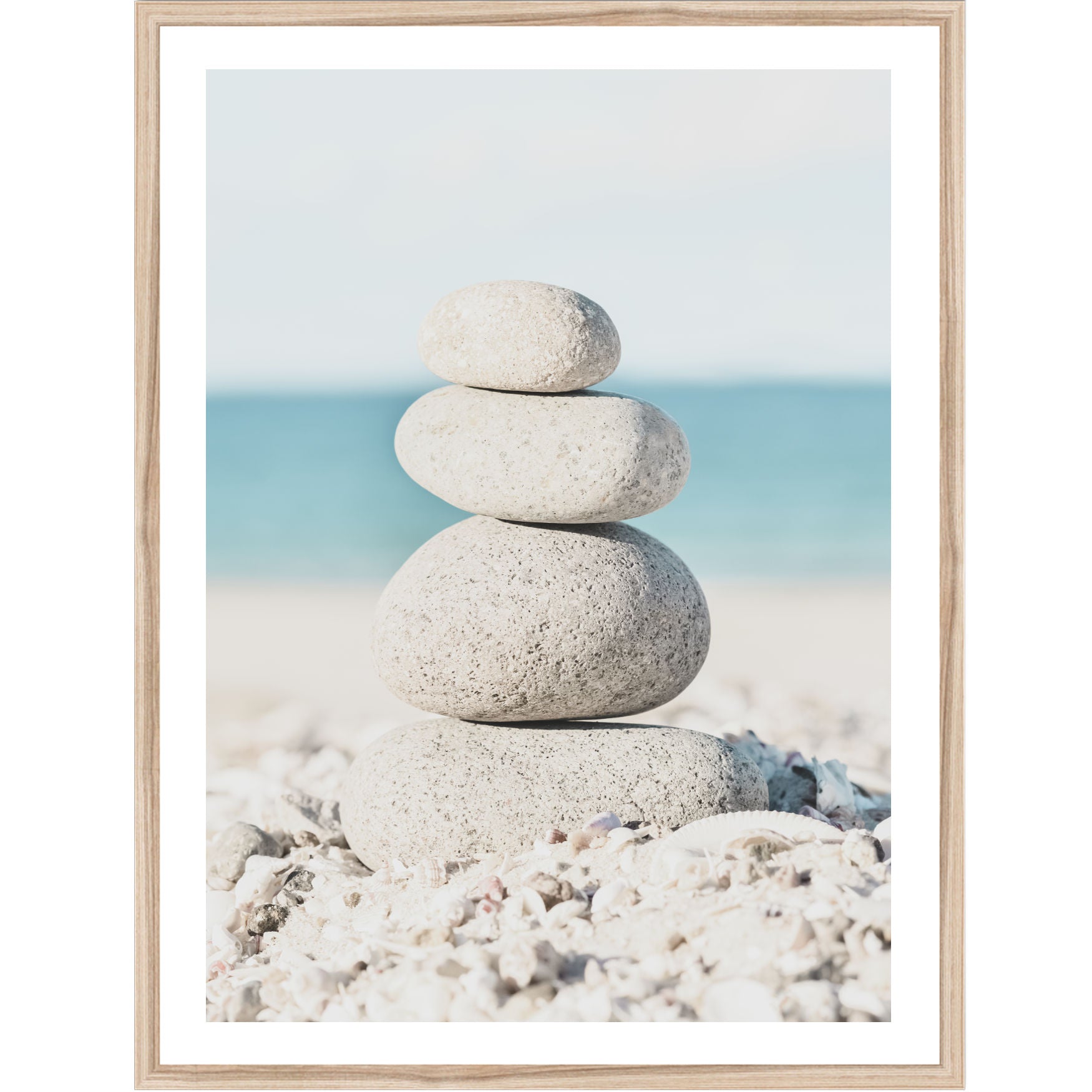 Beach Pebble Stack | Coastal Wall Art | Canvas Print or Art Poster ...