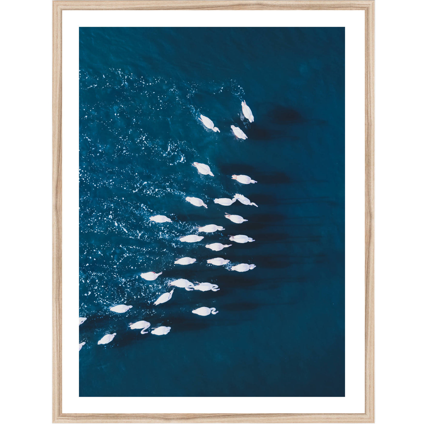 Flock of Flamingos | Coastal Wall Art Print