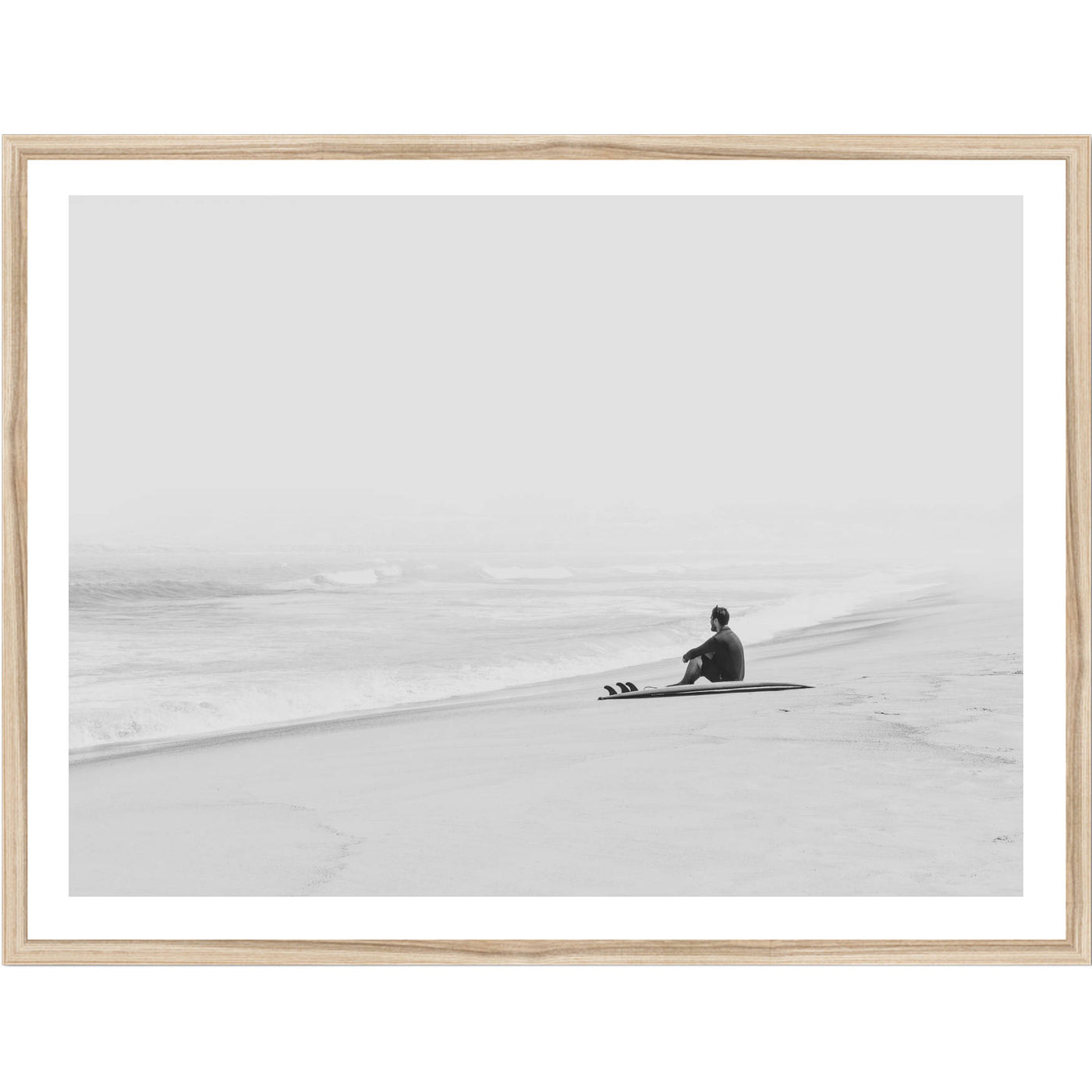 Hazy Surf II | Coastal Wall Art Print