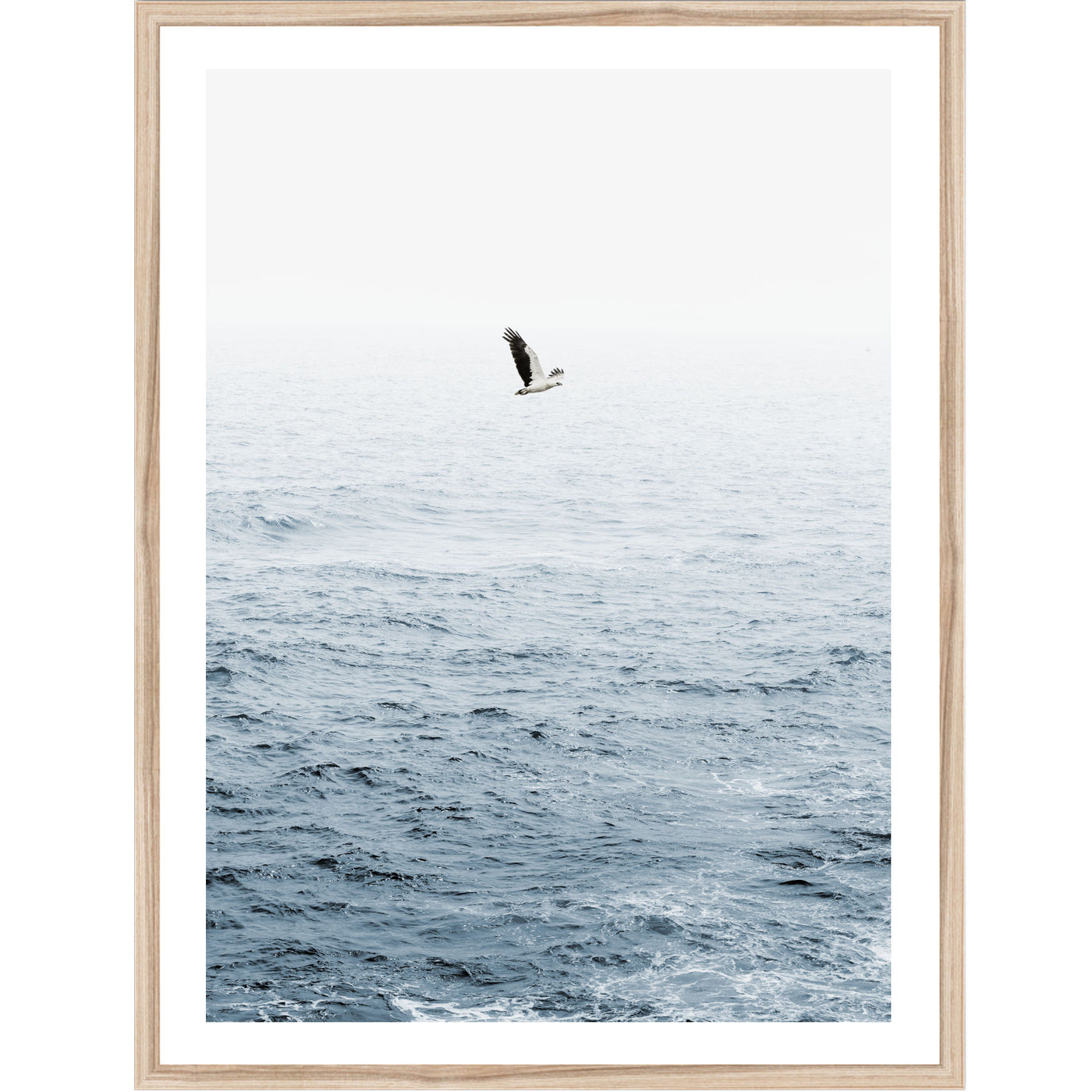 Where Eagles Soar | artwork of a bird flying above ocean water