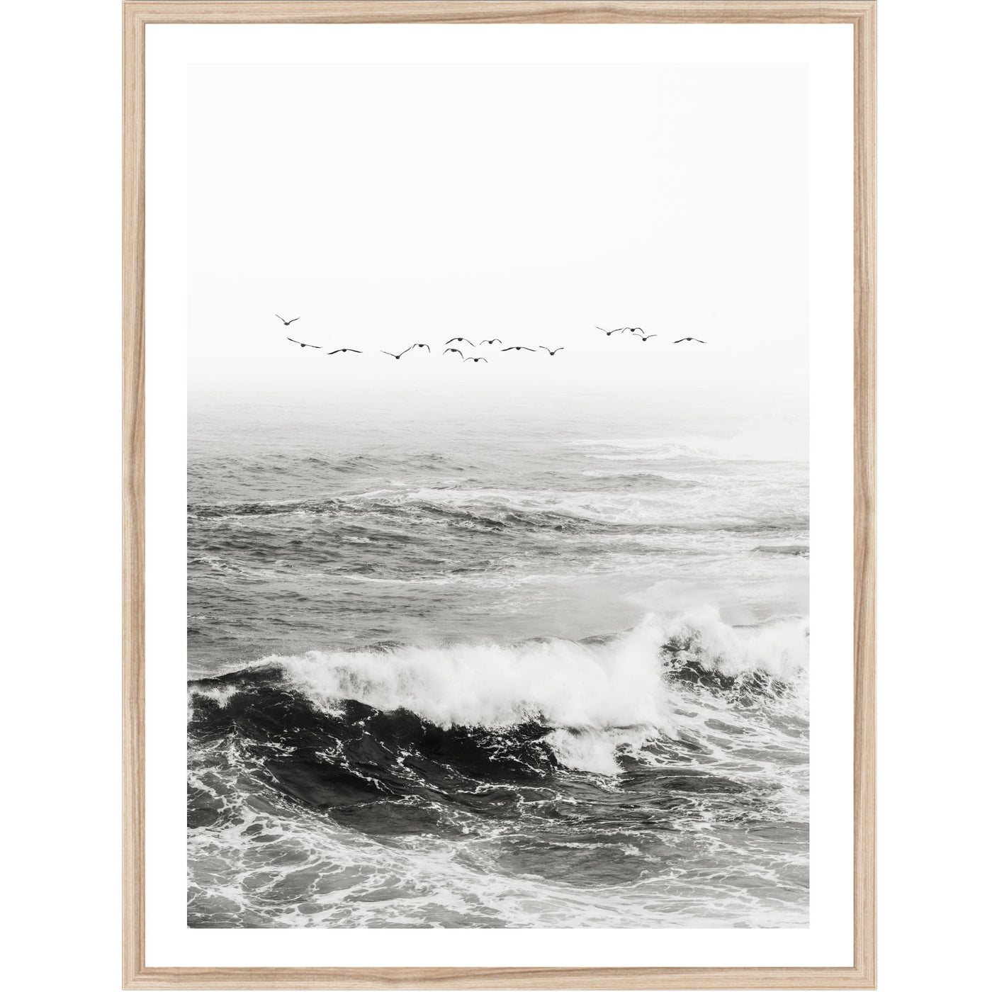 Pacific Coast Black & White | Coastal Wall Art Print