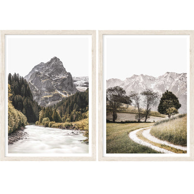 Austrian Alps - Set of 2 | Nature Wall Art Prints