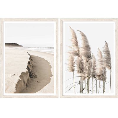 Birdie Beach Set of 2 | Coastal Wall Art Prints