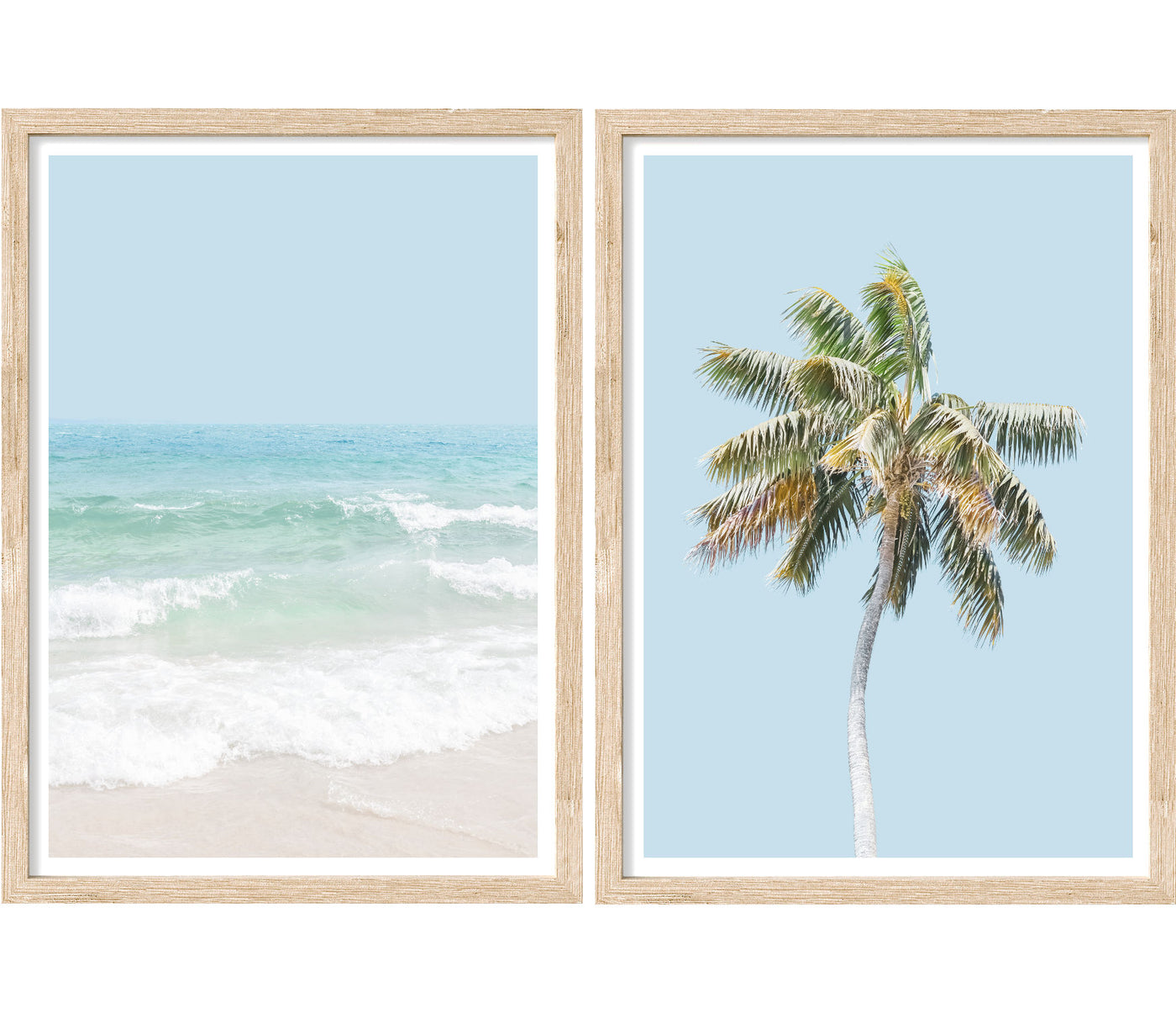 Destin Beach Set of 2 | Coastal wall art prints