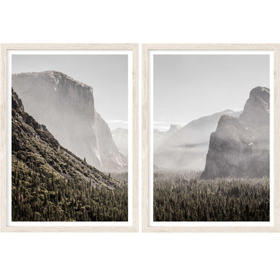 Yosemite Valley View Set of 2 Art Prints 