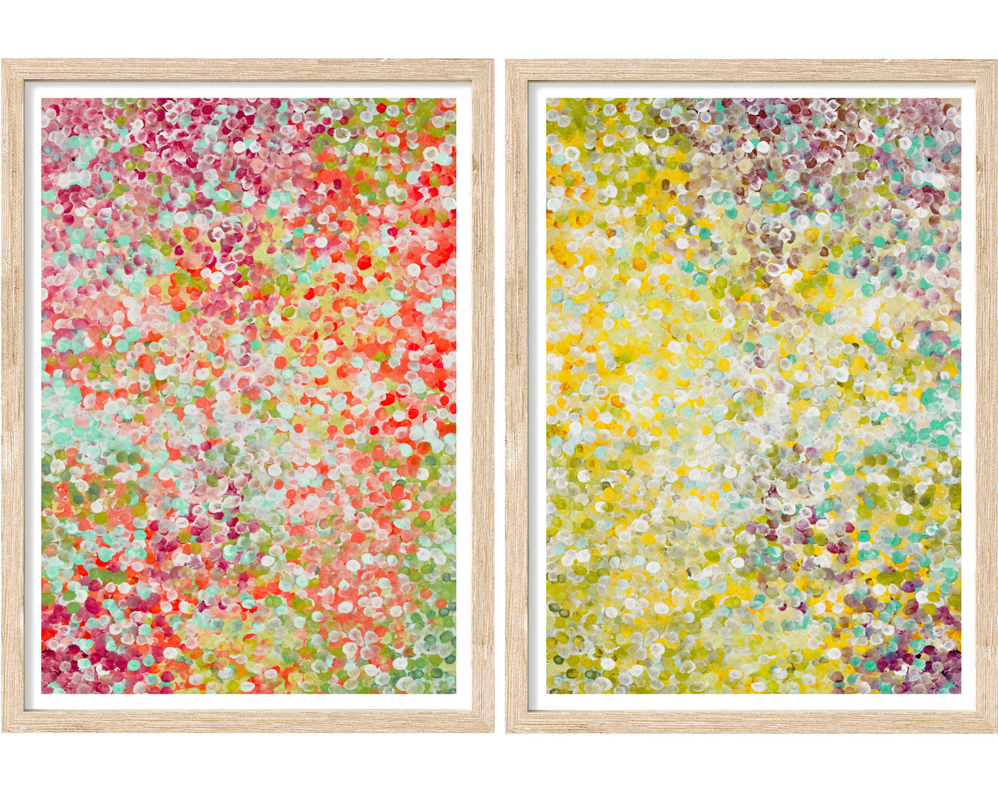 Spring Garden Set of 2 | Abstract wall art prints