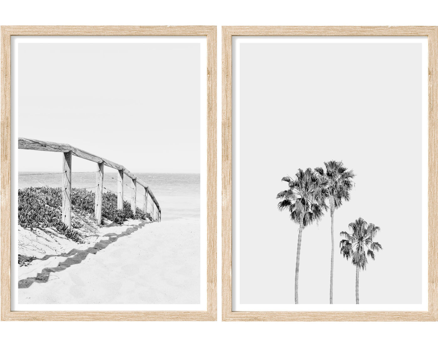 Whale Beach Path - Set of 2 | coastal wall art prints