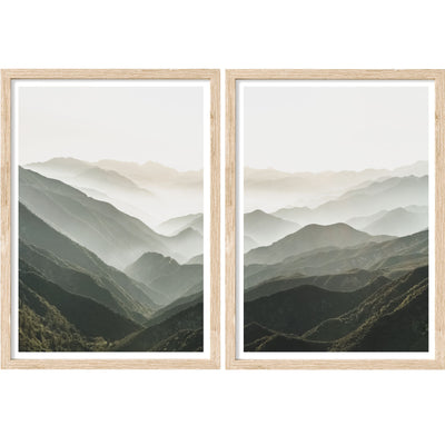 View of San Bernardino Mountains Set of 2 | Nature Wall Art Prints