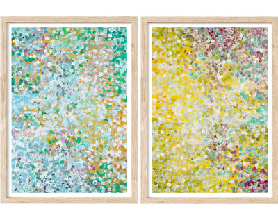 Spring Garden II - Set of 2 | Abstract wall art prints