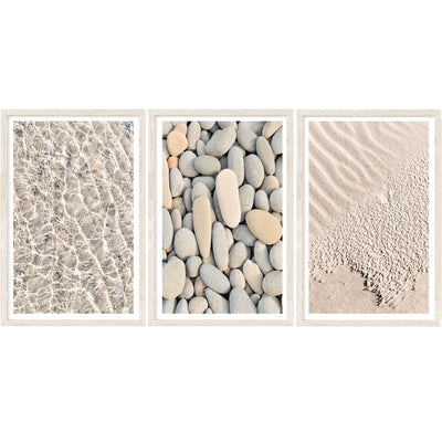 Water, Sand & Pebbles - Set of 3