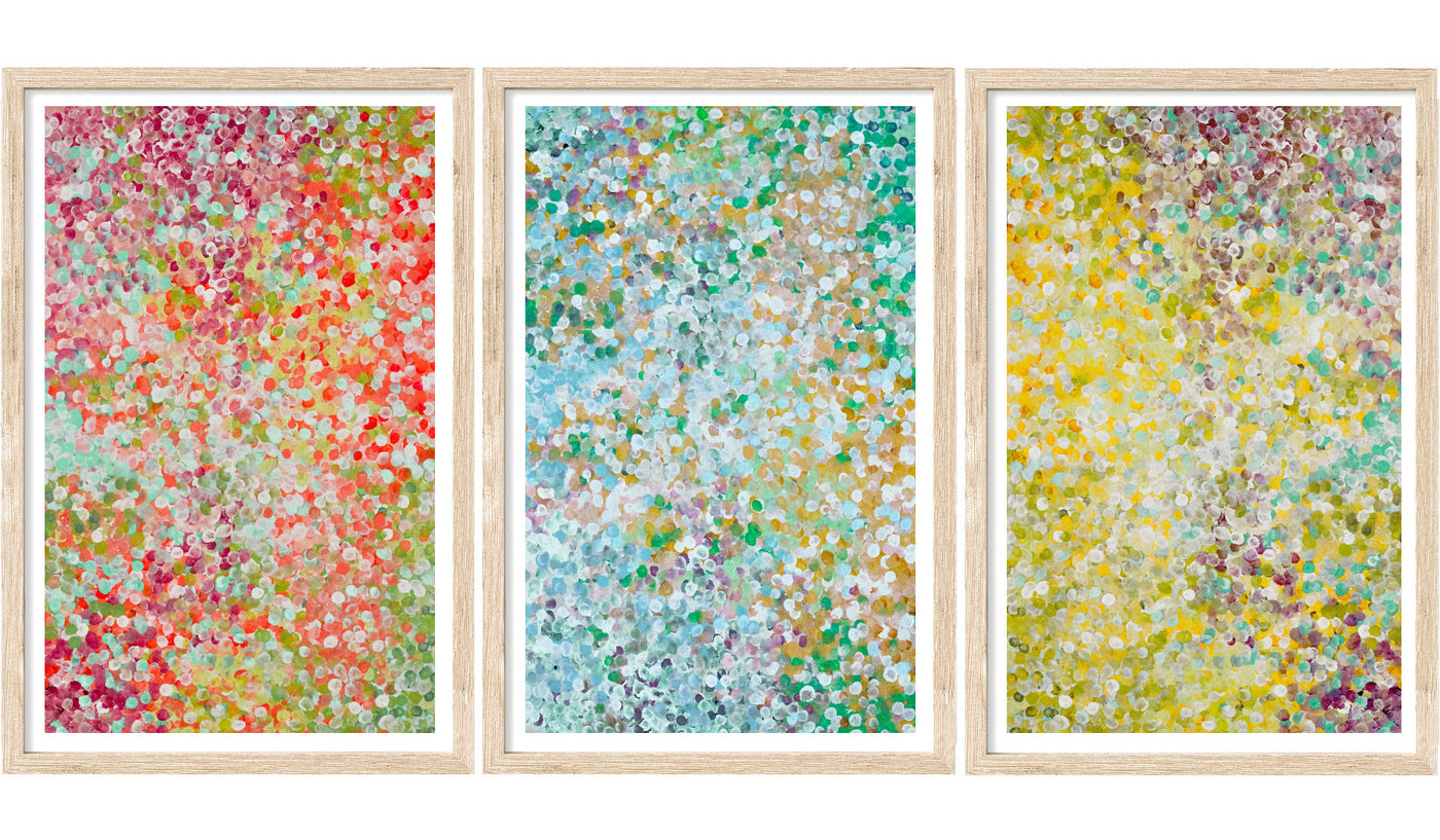 Spring Garden - Set of 3 | Abstract Wall Art Prints