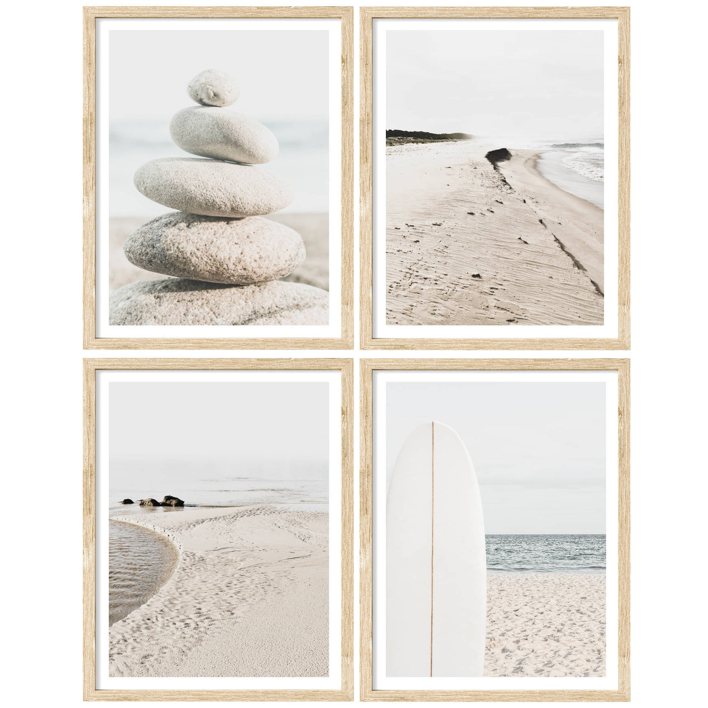Surfside Vibes I - Set of 4 | Coastal Wall Art Prints