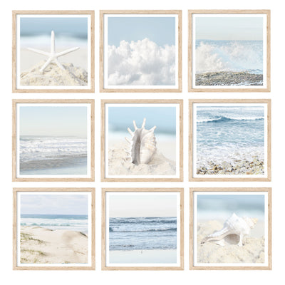 Beach Vibes Set of 9 | Coastal Wall Art Prints