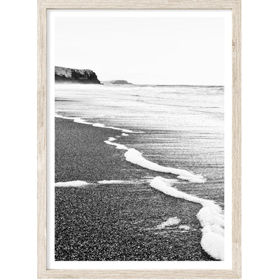 black & white beach art print, coastal wall art | arrtopia