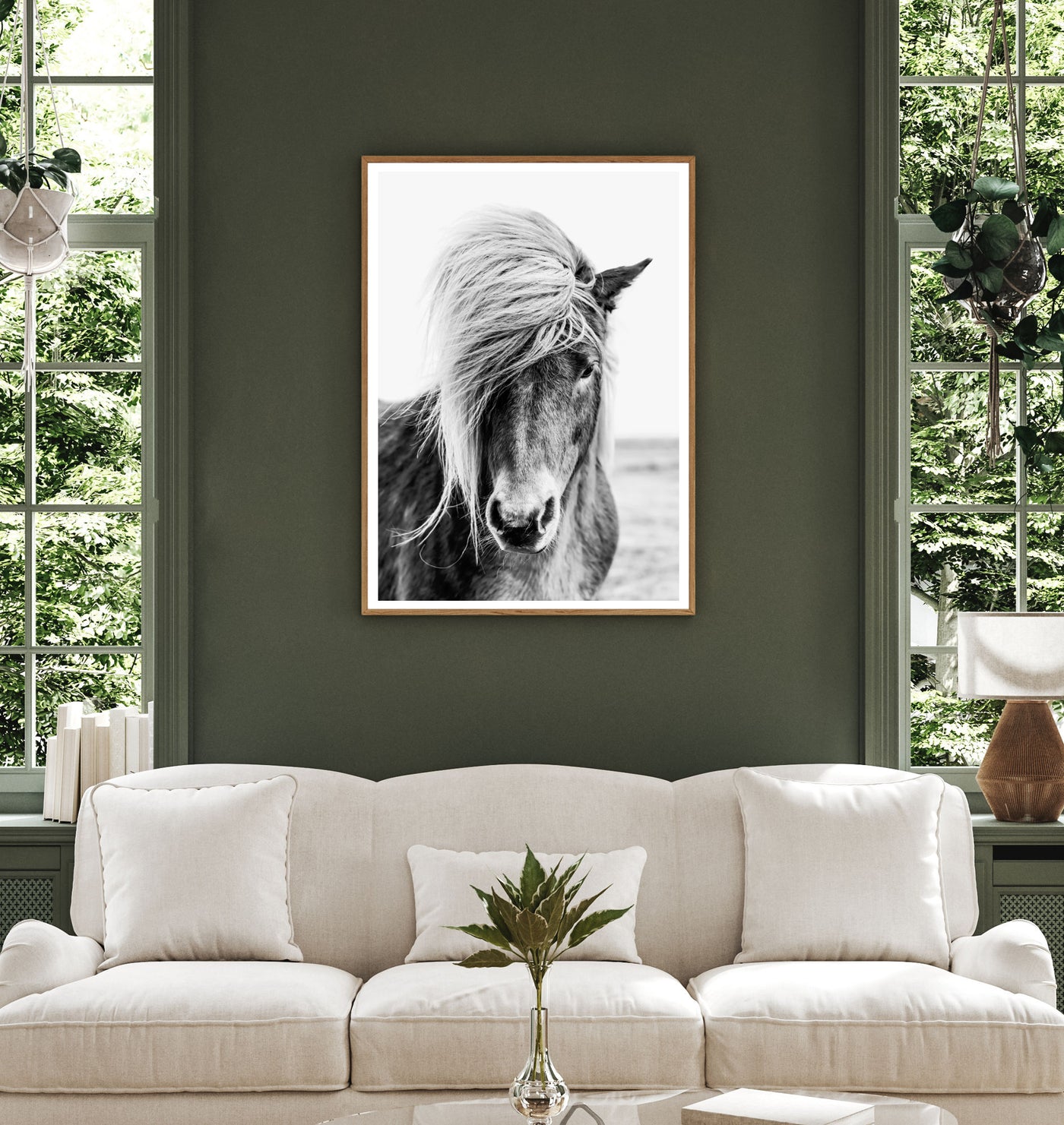 Black & White Icelandic Horse | animal wall art print