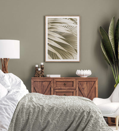 palm leaf wall art, neutral prints for bedroom | arrtopia