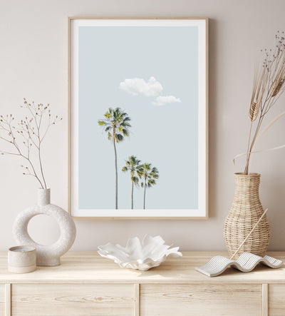 Trio Palms II | Coastal Wall Art Print