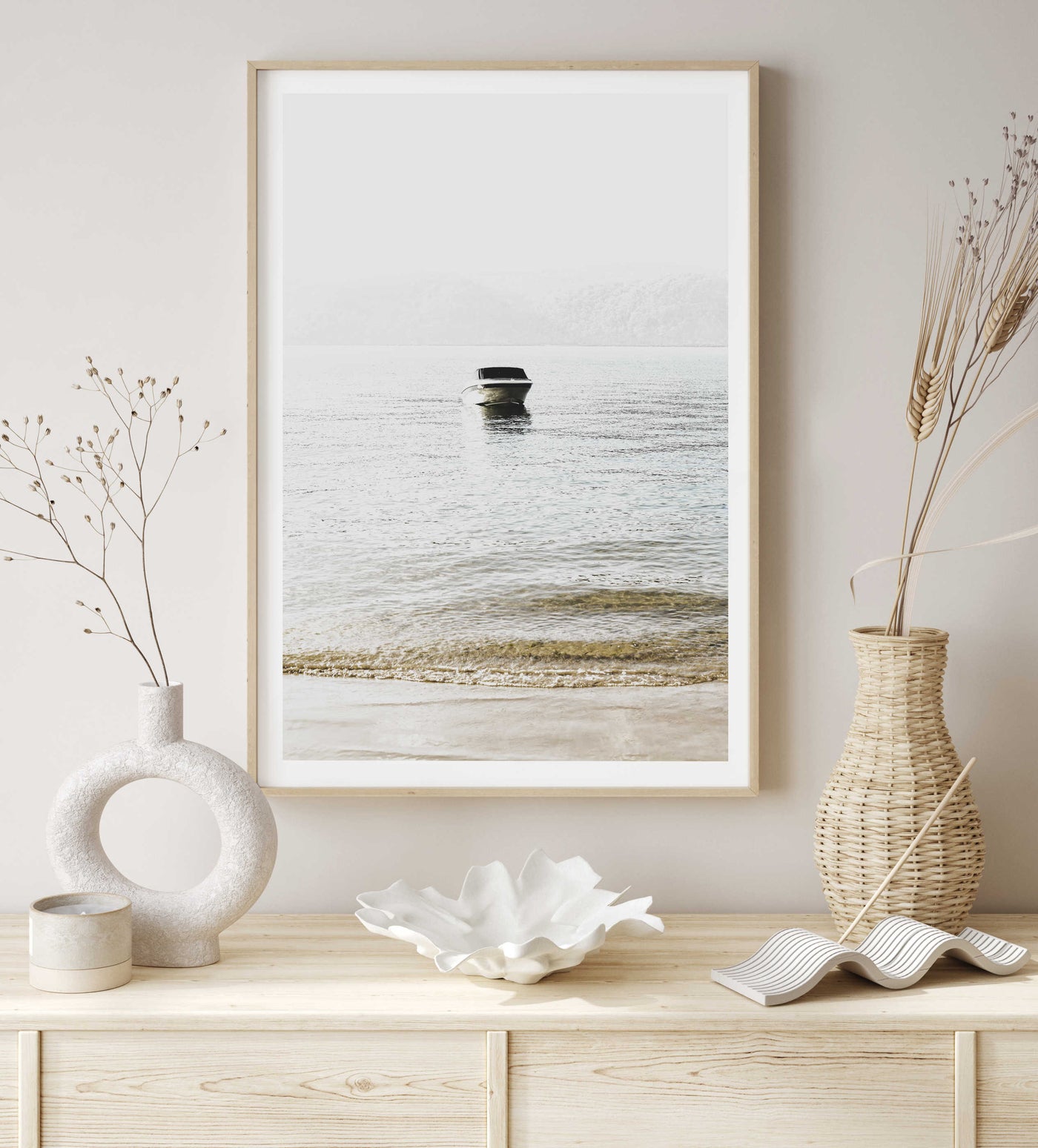 boat art print, minimalist coastal art | arrtopia