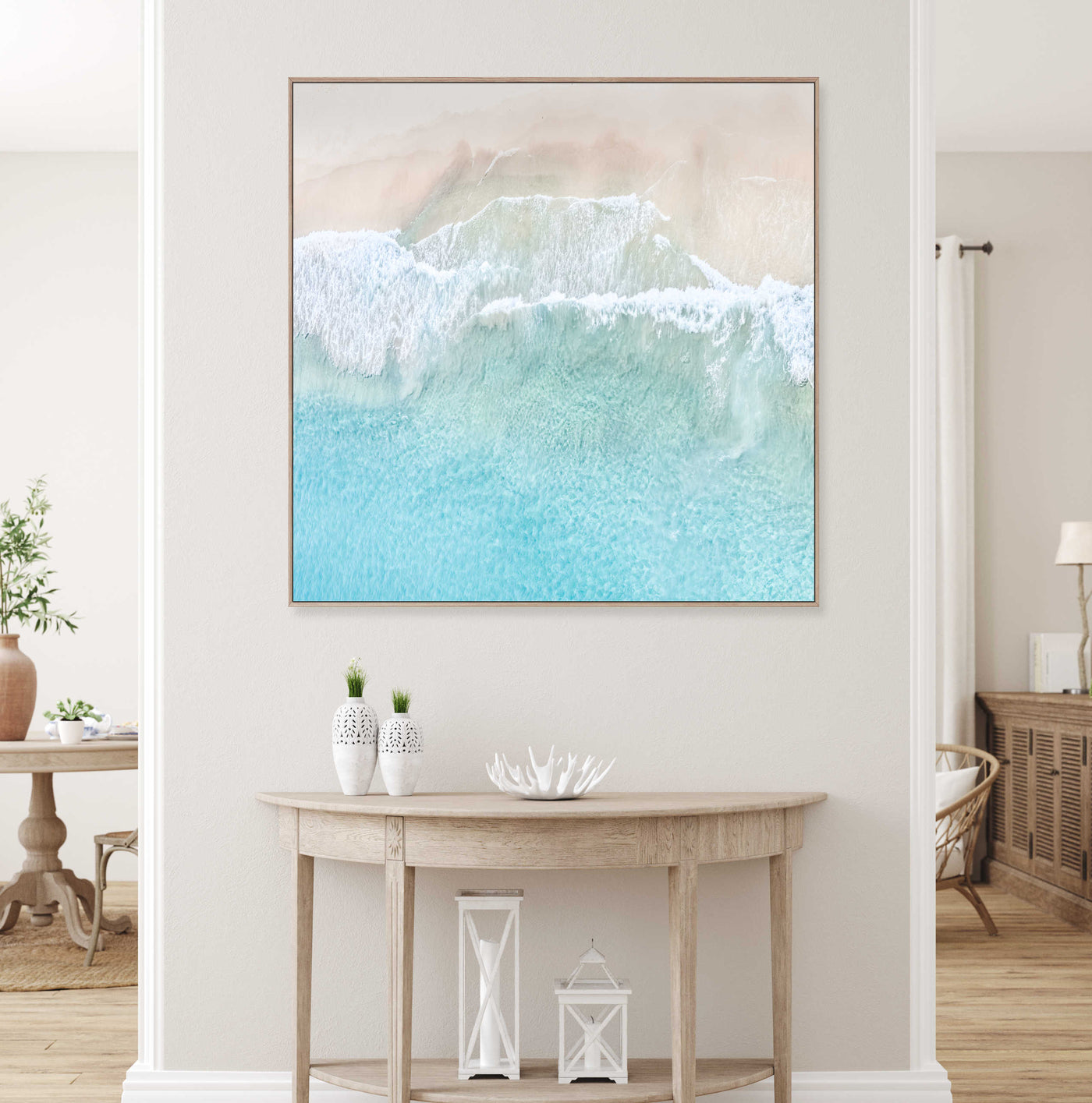 Zenith Beach From Above V | Coastal Wall Art | Framed Canvas Print