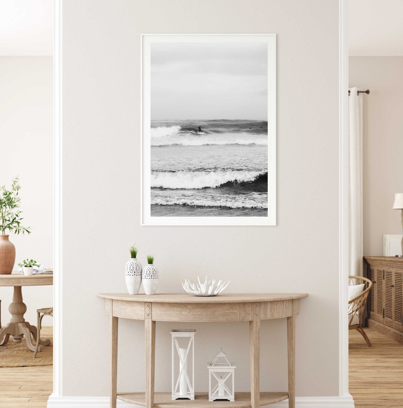 Palm Beach Surfer | Coastal Wall Art Print