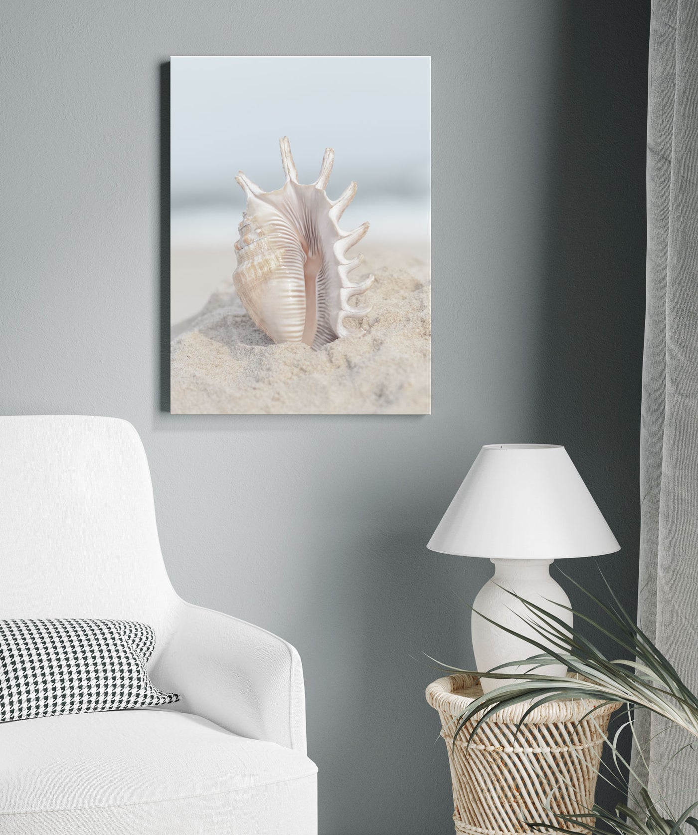 Seashell In Sand III | Coastal Wall Art | Canvas Print