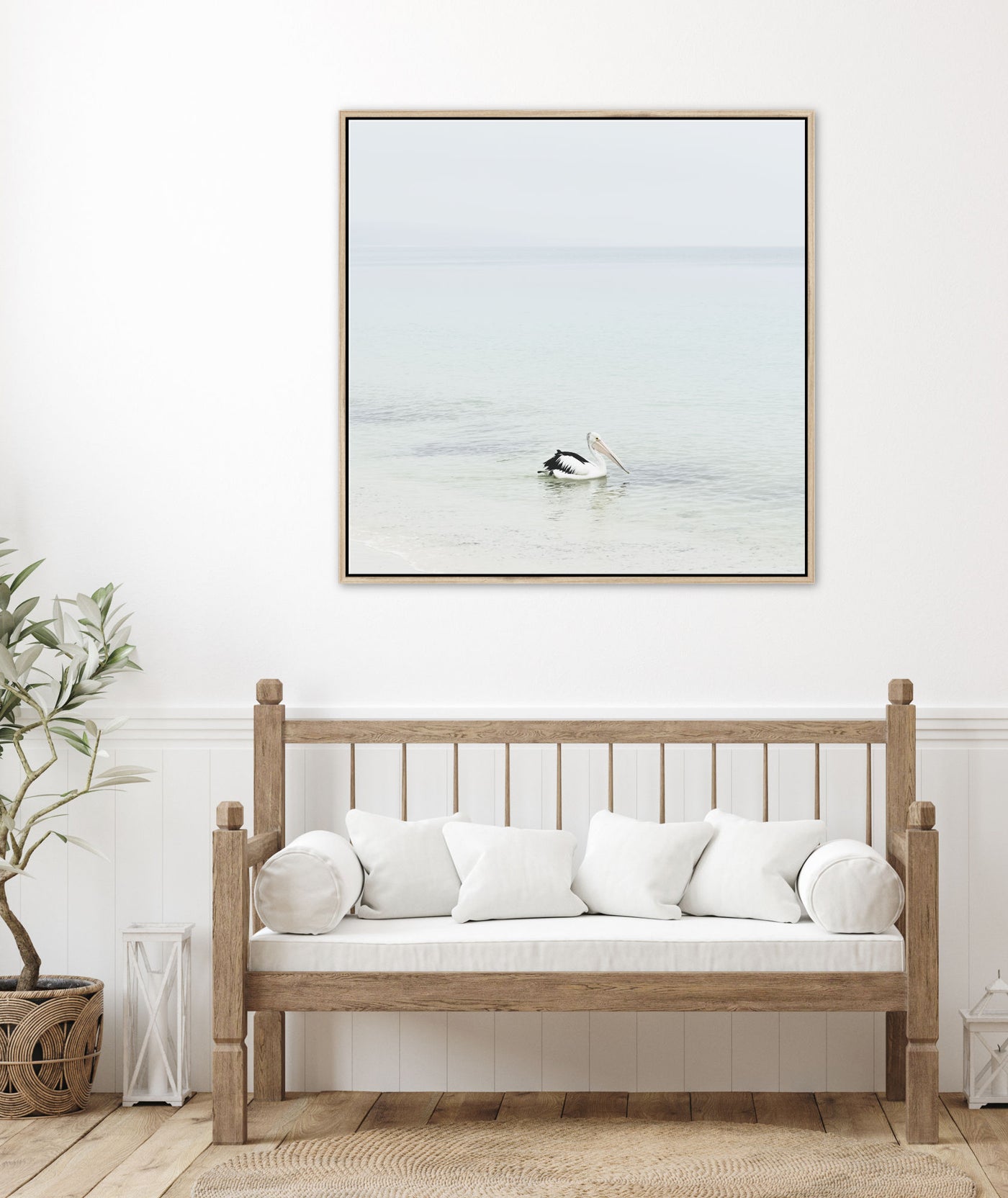 Sandy Cove | Coastal Wall Art | Framed Canvas Print